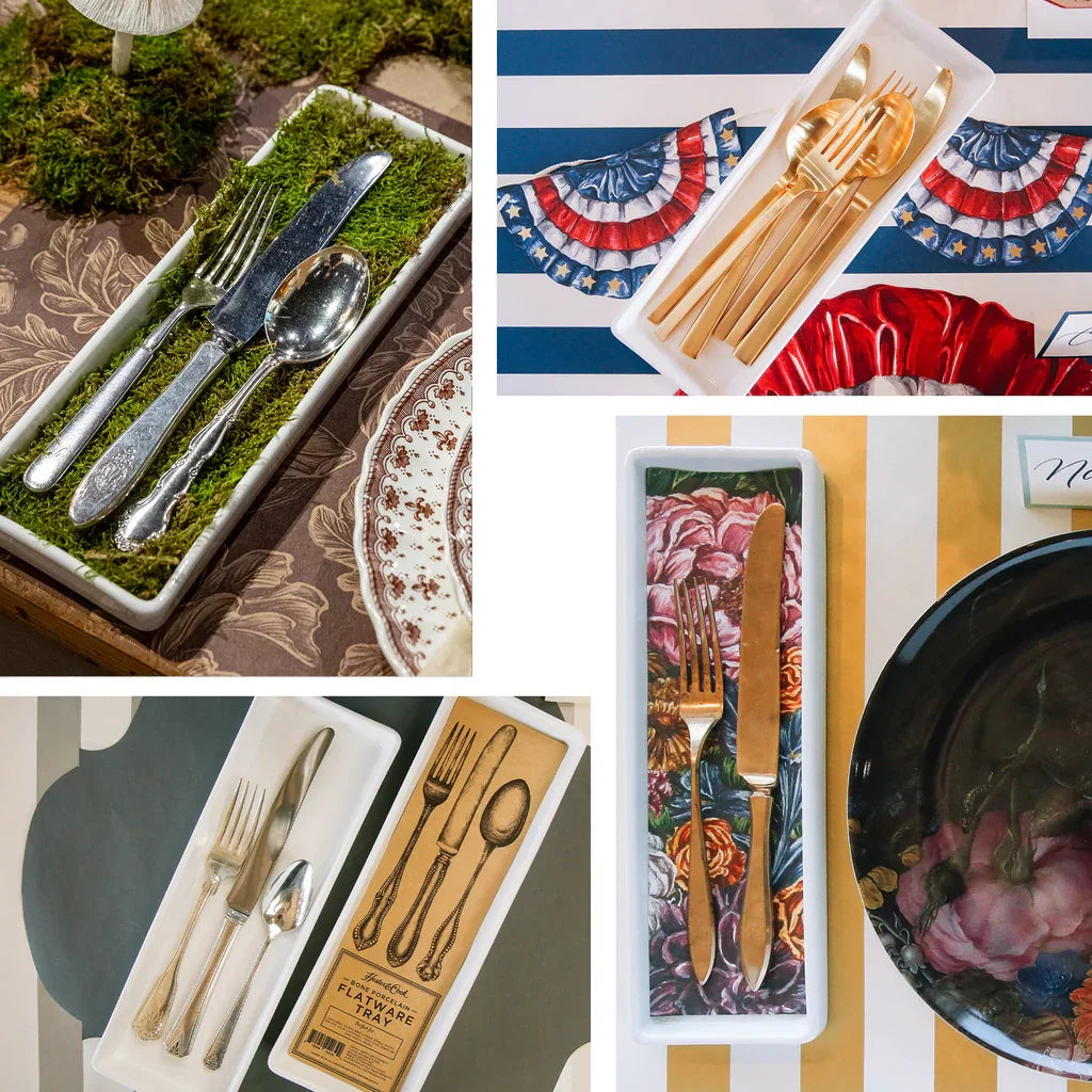 Hester & Cook Porcelain Flatware Tray - Marcel’s Culinary Experience