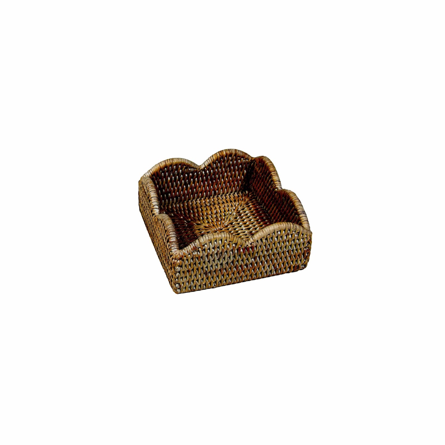 Rattan Scallop Cocktail Napkin Holder
