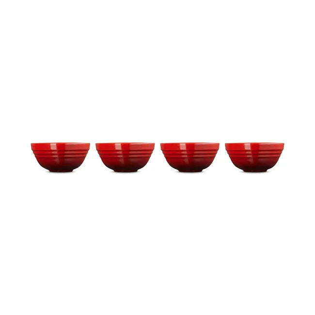 Le Creuset Mini Heart Pinch Bowl, Set of 4 - Cerise