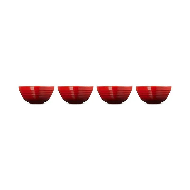 Le Creuset Mini Heart Pinch Bowl, Set of 4 - Cerise