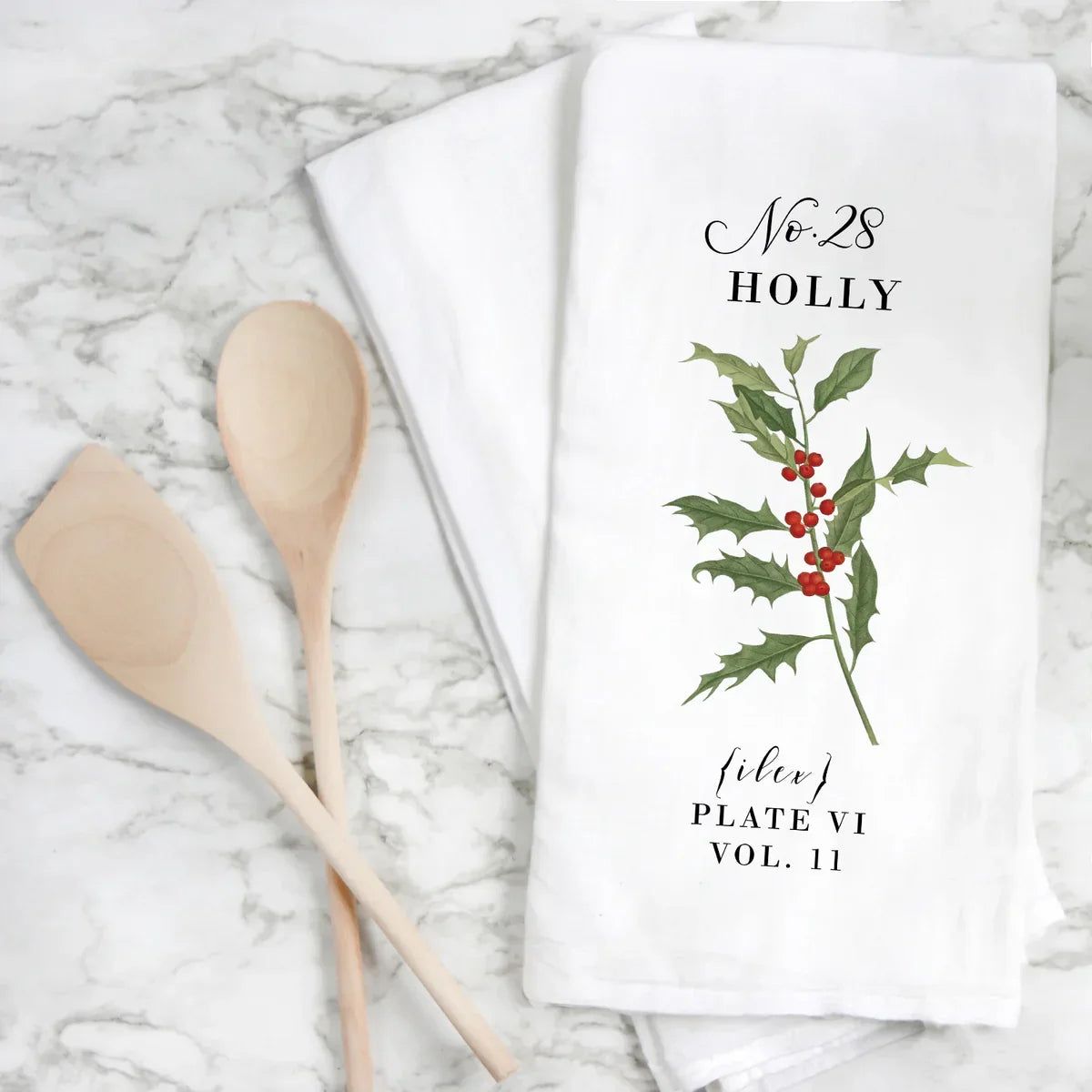Holly Tea Towel - Marcel’s Culinary Experience