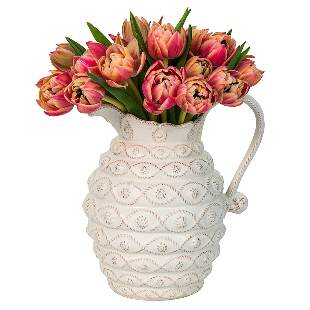 Juliska Jardins du Monde Ceramic Pitcher - Whitewash - Marcel’s Culinary Experience