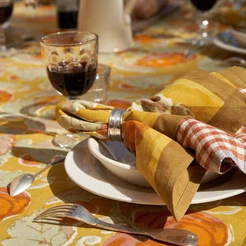 Couleur Nature Pumpkin Napkin Orange & Mustard - Marcel’s Culinary Experience