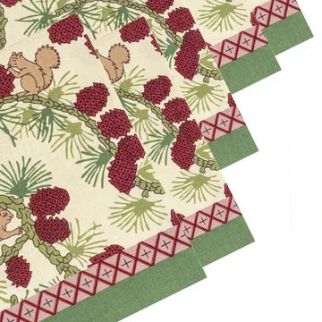 Couleur Nature Squirrel and Pinecone Napkin - Marcel’s Culinary Experience