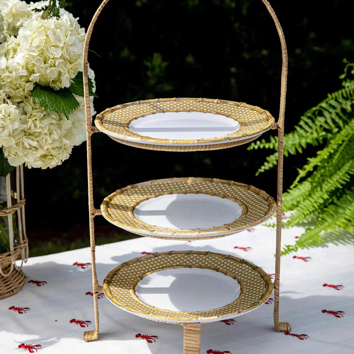Juliska Provence Rattan Triple Tiered Server - Marcel’s Culinary Experience
