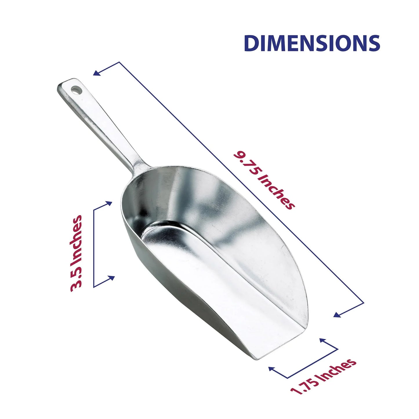 Flat Bottom Food Utility Scoop, 9.75in - Marcel’s Culinary Experience