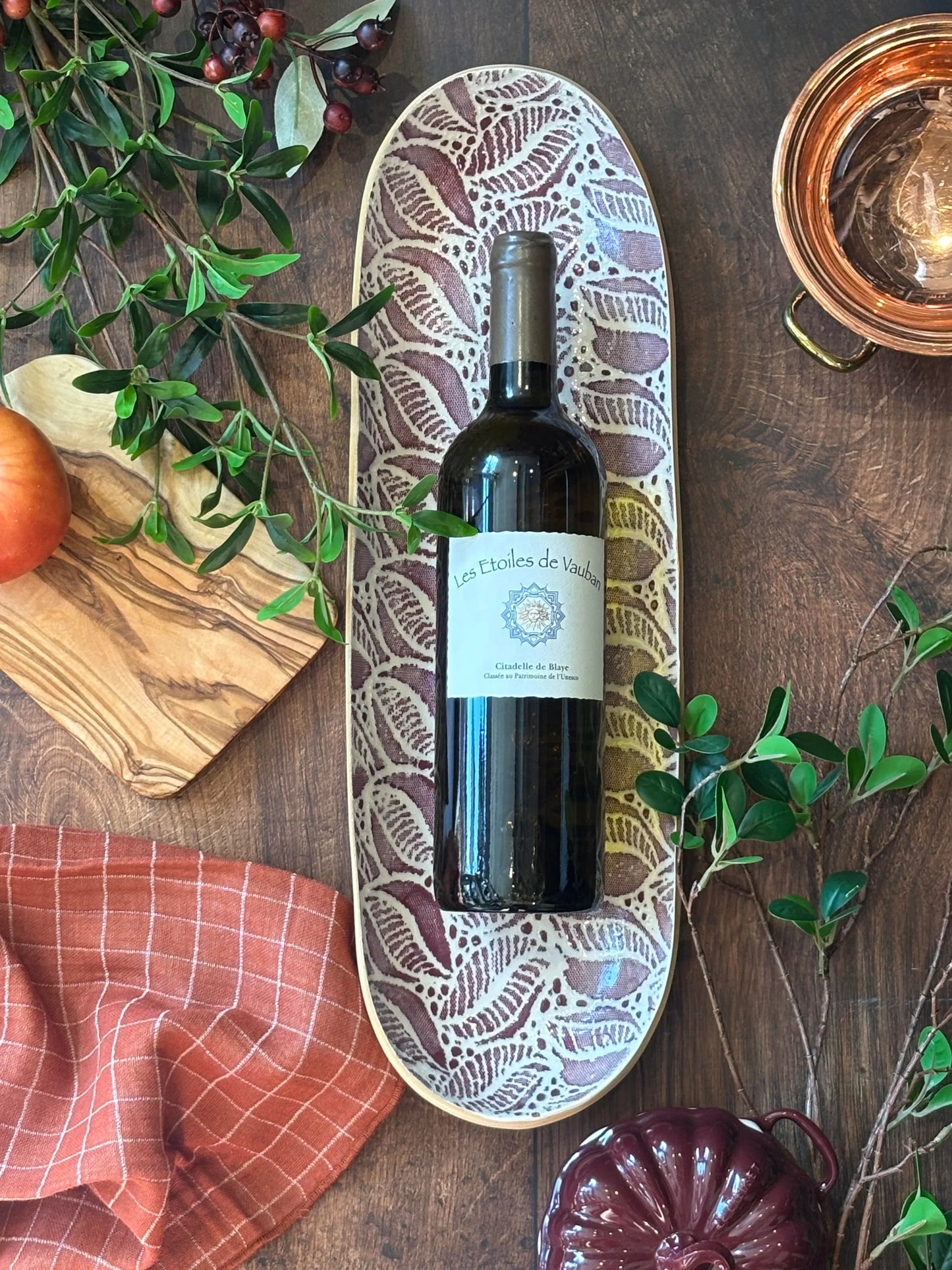 Terrafirma Lg Canape Tray Tahiti Bordeaux - Marcel’s Culinary Experience