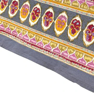 Couleur Nature French Tablecloth Pansy Red & Grey 59"x86" - Marcel’s Culinary Experience