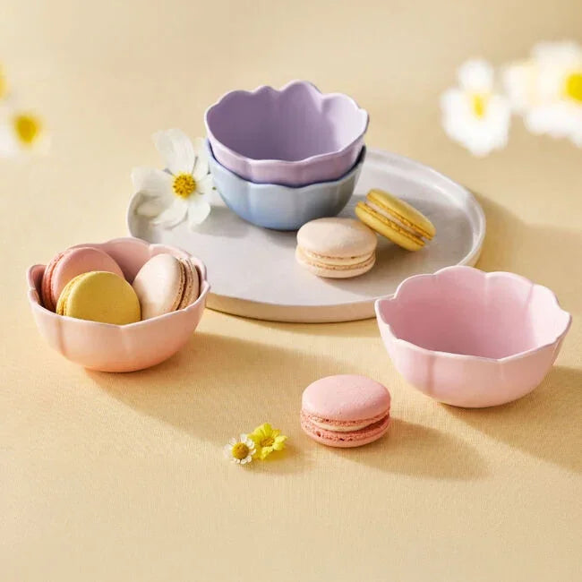 Le Creuset Petal Mini Bowls Set of 4 - Multicolor Stoneware