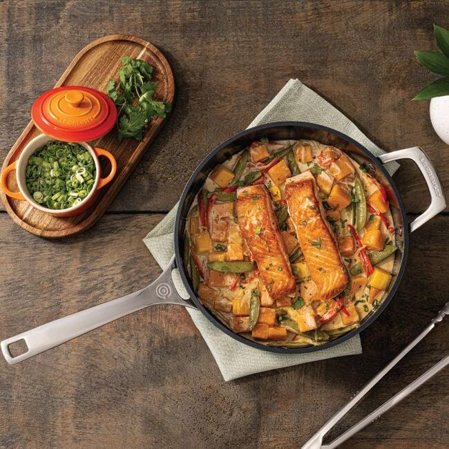 Le Creuset Essential Non-stick Ceramic Sauté Pan with Glass Lid - 4.25 Qt