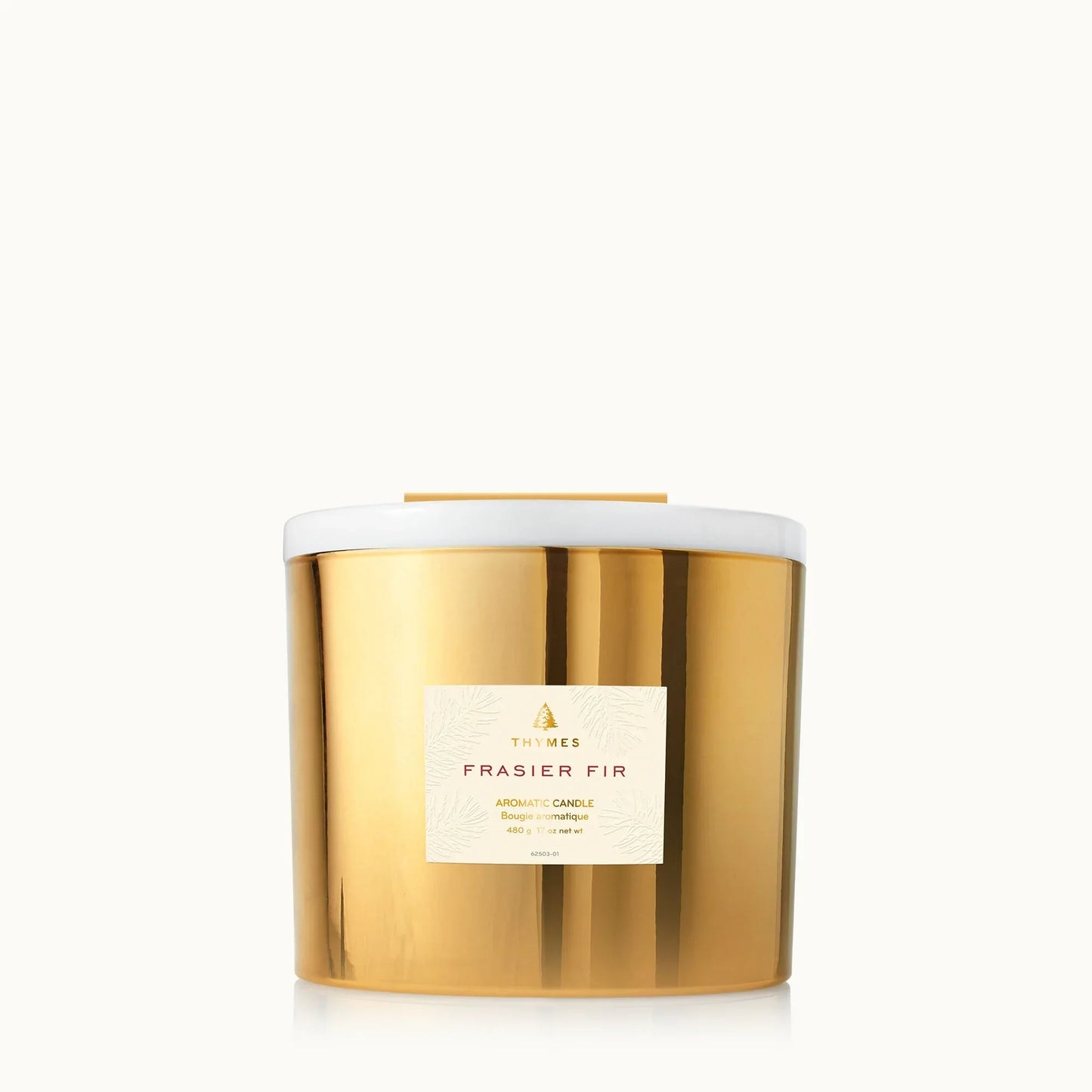 Thymes Frasier Fir Gold 3-Wick Candle 17oz - Marcel’s Culinary Experience