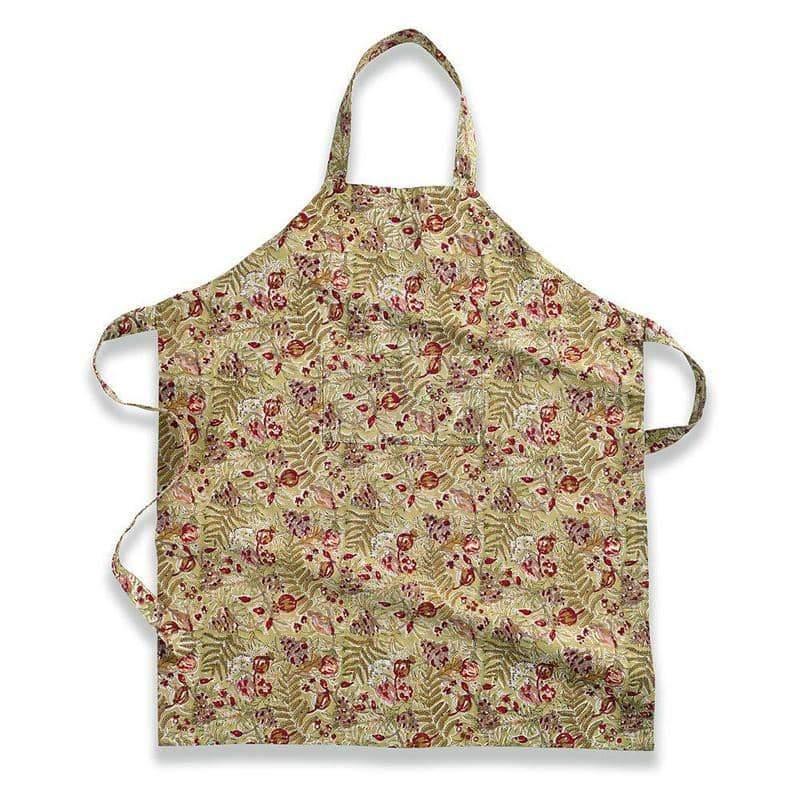 Couleur Nature Winter Garden Wreath Apron Red & Green - Marcel’s Culinary Experience