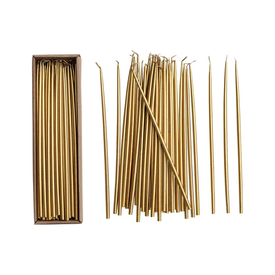 Unscented Thin Taper Candles in Box, Set of 36 - Marcel’s Culinary Experience