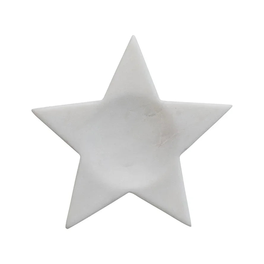 Marble Star Shaped Spoon Rest, White - Marcel’s Culinary Experience