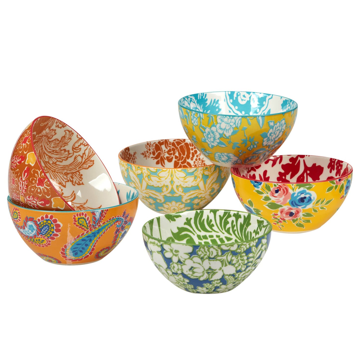 Damask Floral All Purpose Bowl 4.75 x 2.25 in. Assorted