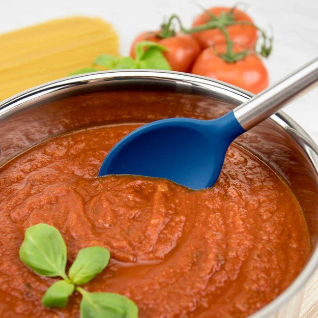 Tovolo Silicone Mixing Spoon SS Handle Deep Indigo - Marcel’s Culinary Experience