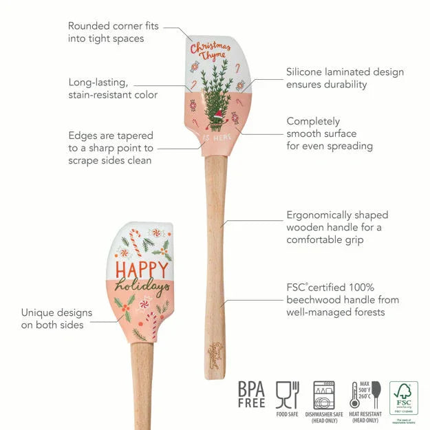 Spatulart Christmas Thyme Holiday Spatula - Marcel’s Culinary Experience
