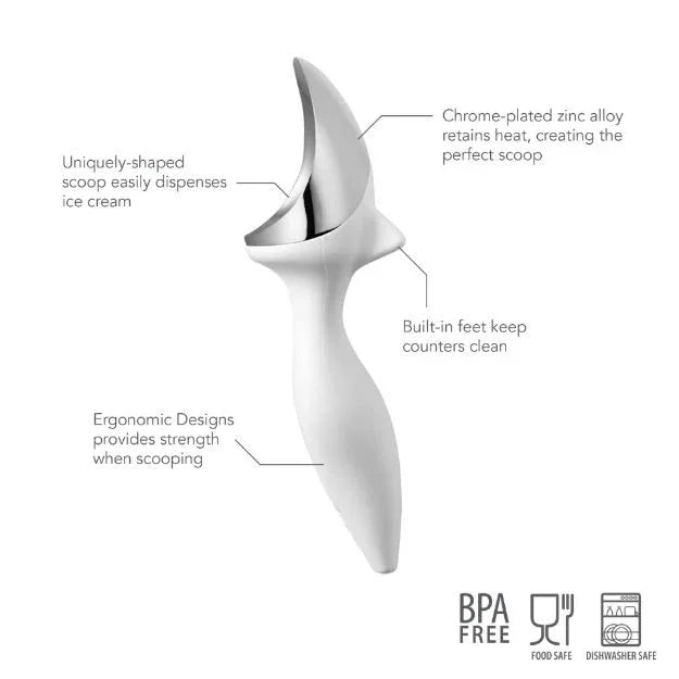 Tovolo Tilt Up Ice Cream Scoop White - Marcel’s Culinary Experience