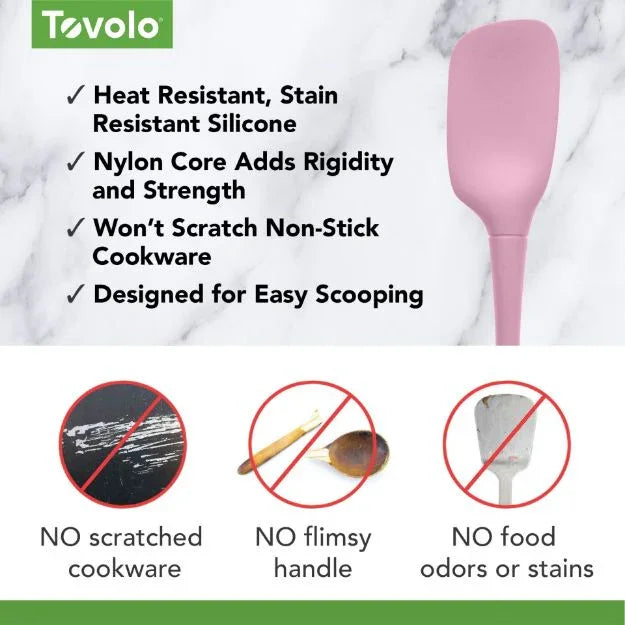 Tovolo FLEX-CORE SPOONULA ALL SILICONE PINK SORBET - Marcel’s Culinary Experience