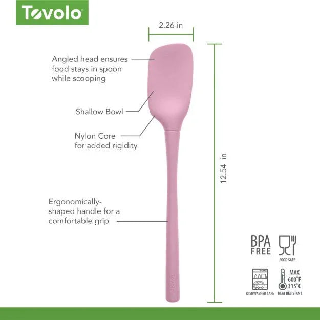 Tovolo FLEX-CORE SPOONULA ALL SILICONE PINK SORBET - Marcel’s Culinary Experience