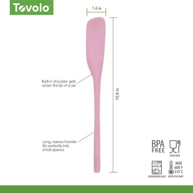Tovolo FLEX-CORE JAR SCRAPER ALL SILICONE PINK SORBET - Marcel’s Culinary Experience