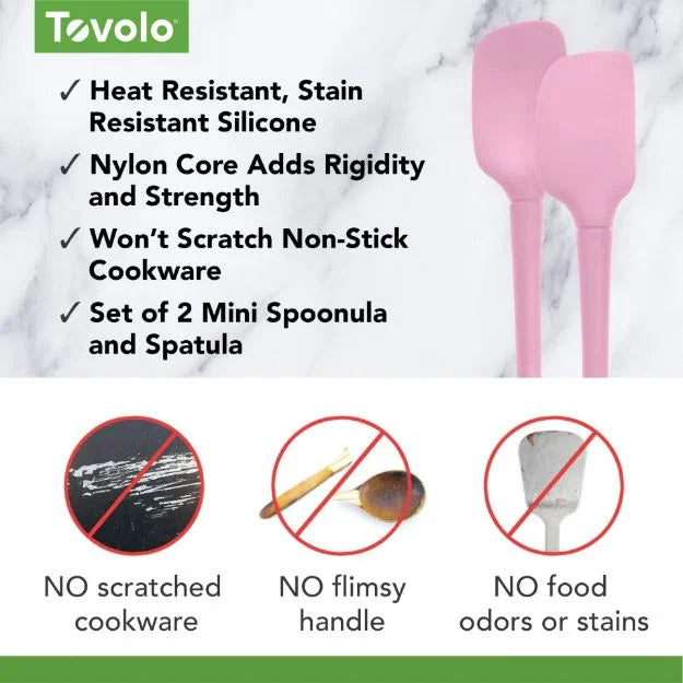 Tovolo FLEX-CORE MINI SPAT SPOON ALL SILICONE PINK SORBET - Marcel’s Culinary Experience