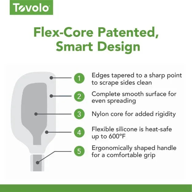 Tovolo FLEX-CORE JAR SCRAPER ALL SILICONE BLUE SLATE - Marcel’s Culinary Experience