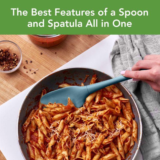 Tovolo FLEX-CORE SPOONULA ALL SILICONE BLUE SLATE - Marcel’s Culinary Experience