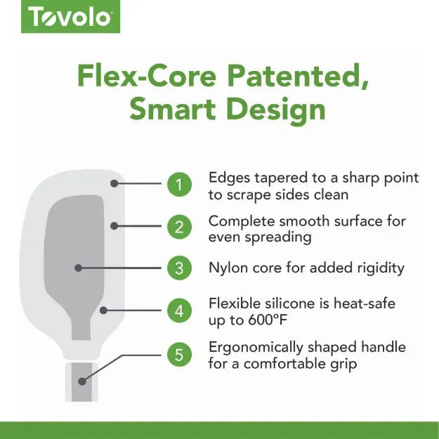 Tovolo FLEX-CORE SPOONULA ALL SILICONE BLUE SLATE - Marcel’s Culinary Experience
