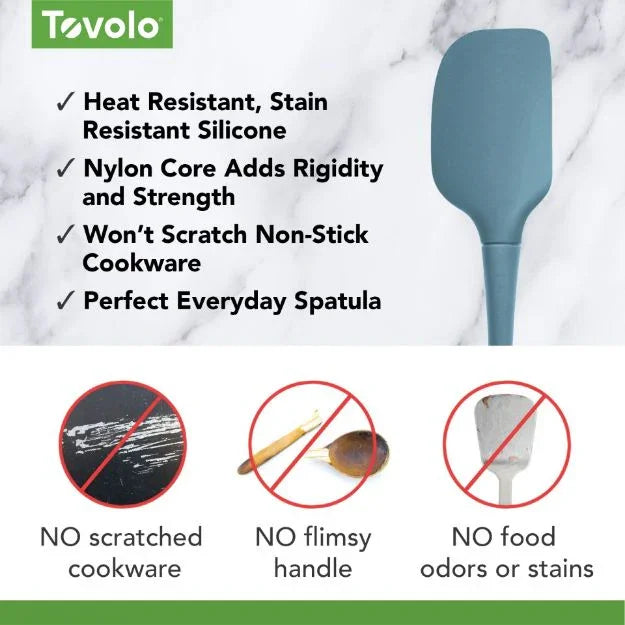 Tovolo FLEX-CORE SPATULA ALL SILICONE BLUE SLATE - Marcel’s Culinary Experience