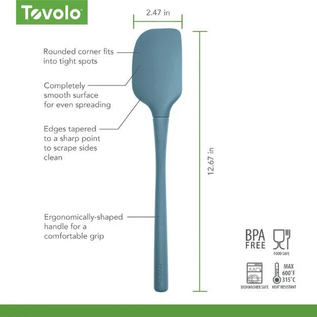 Tovolo FLEX-CORE SPATULA ALL SILICONE BLUE SLATE - Marcel’s Culinary Experience