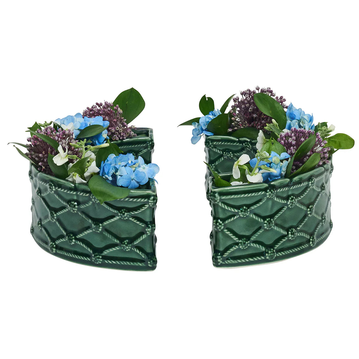 Juliska Berry & Thread Petite Parterre Garden Half Circle Vase, Set of 2