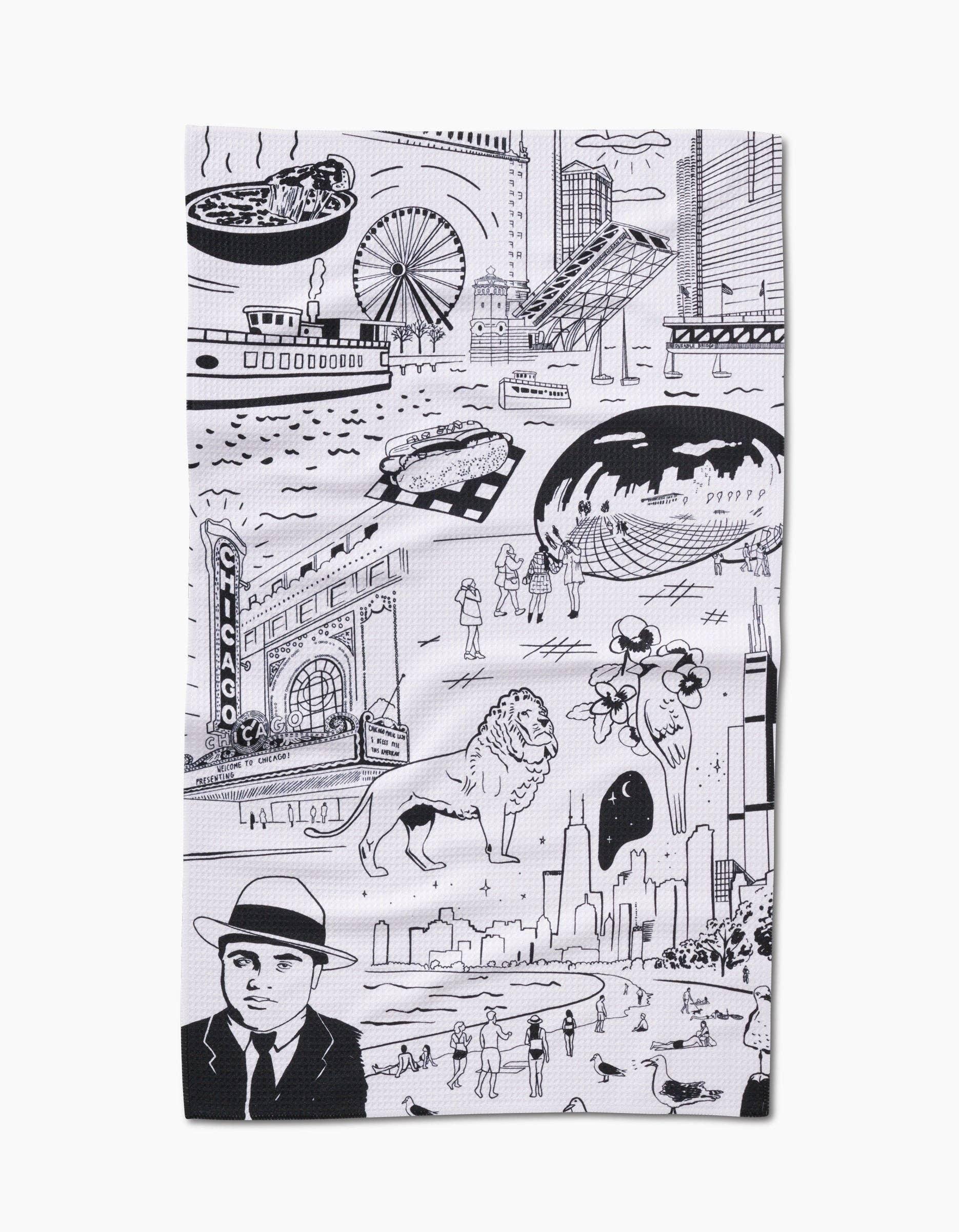 Geometry Chicago Tea Towel - Marcel’s Culinary Experience