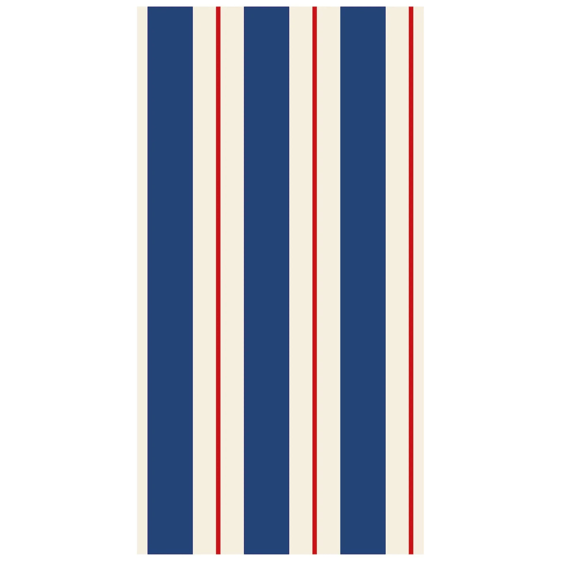 Hester & Cook Navy & Red Awning Stripe Guest Napkins - Marcel’s Culinary Experience