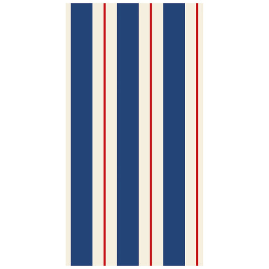 Hester & Cook Navy & Red Awning Stripe Guest Napkins - Marcel’s Culinary Experience