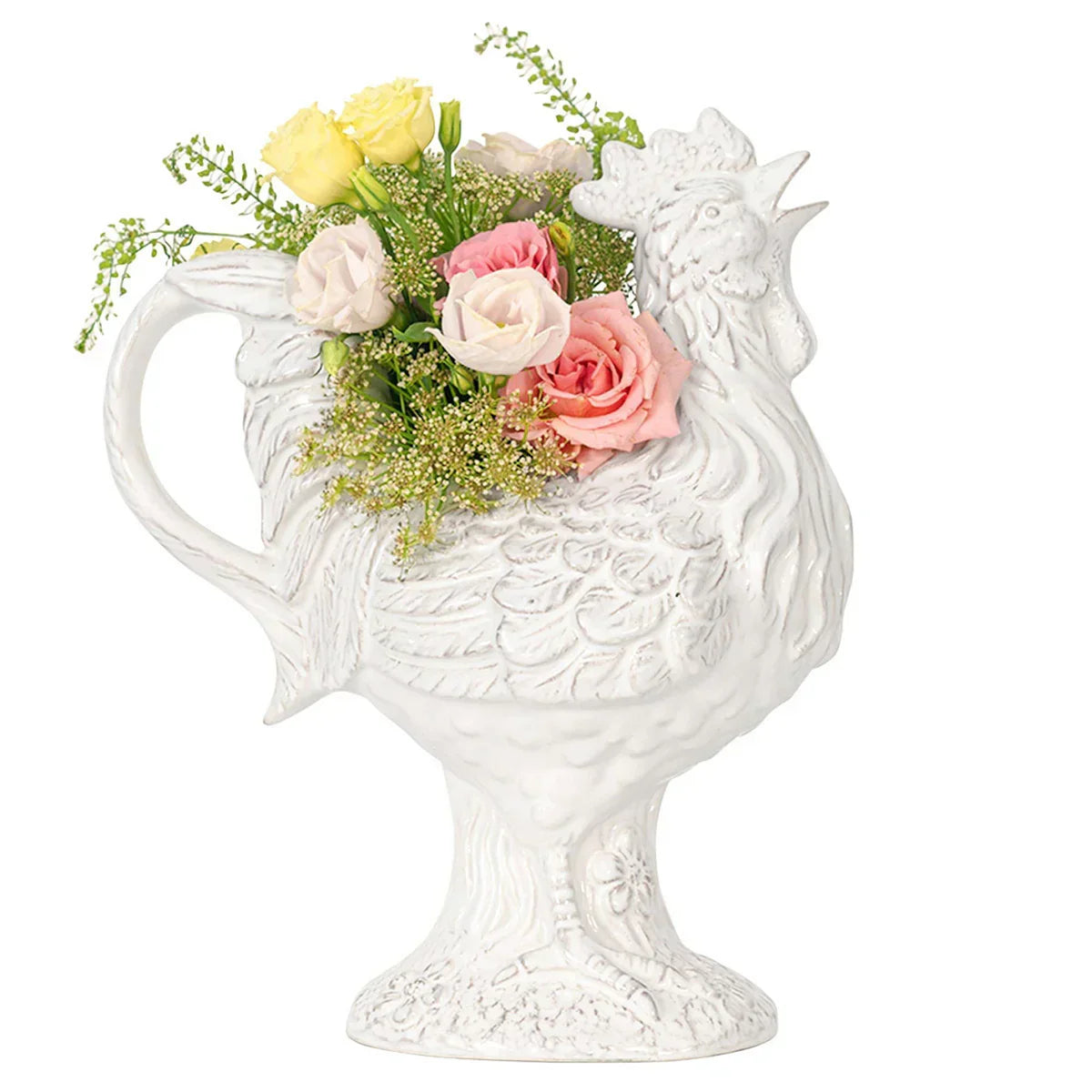 Juliska Clever Creatures Ceramic Rooster Pitcher