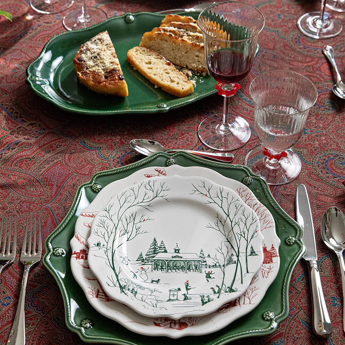 Juliska Berry & Thread 16" Platter - Basil