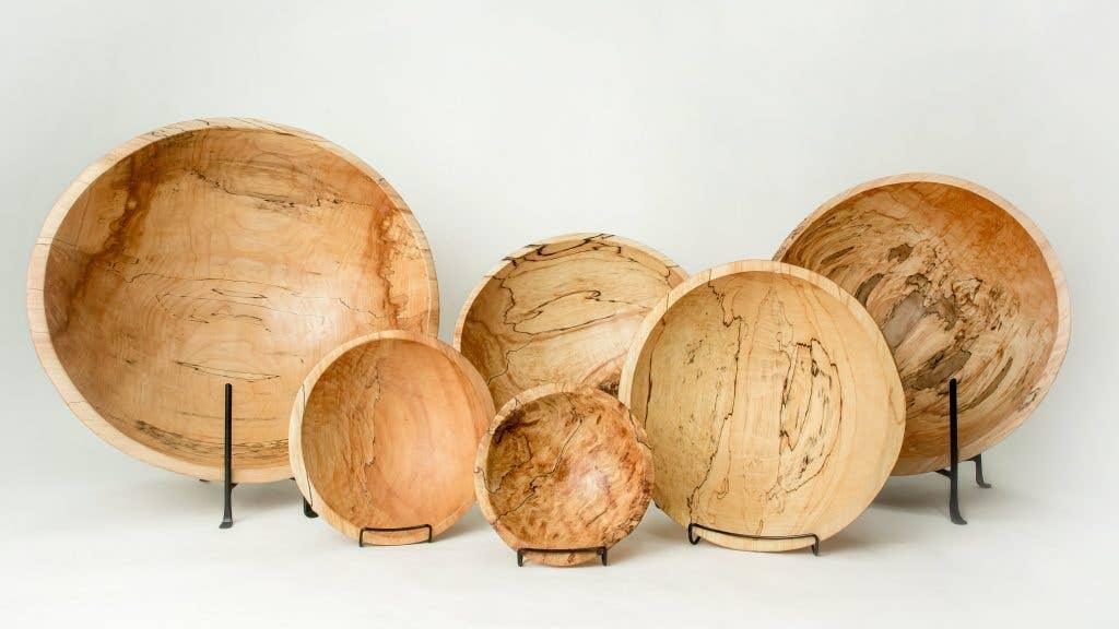 Peterman's 13" SPALTED MAPLE ROUND BOWL - Marcel’s Culinary Experience