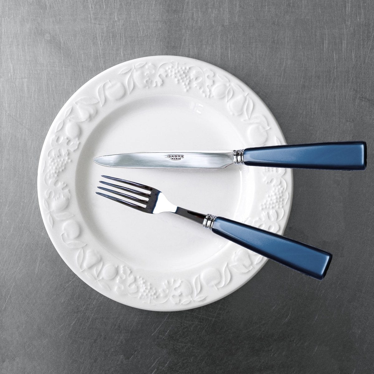 Sabre Icône 5-Piece Place Setting, Steel Blue
