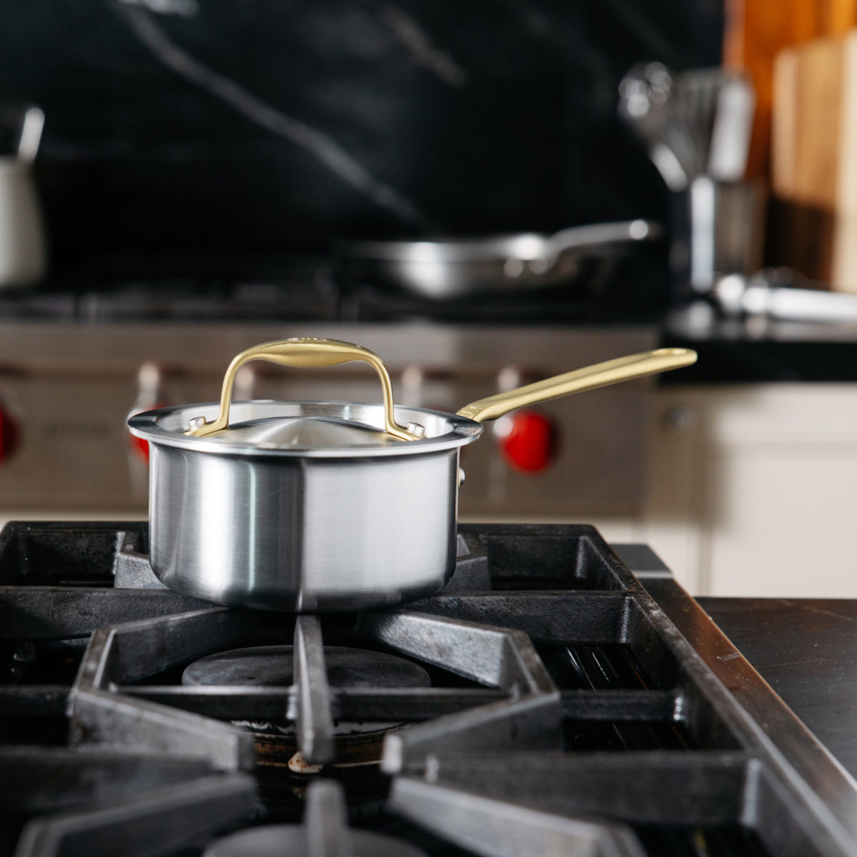 Made In Butter Warmer with Brass Handle