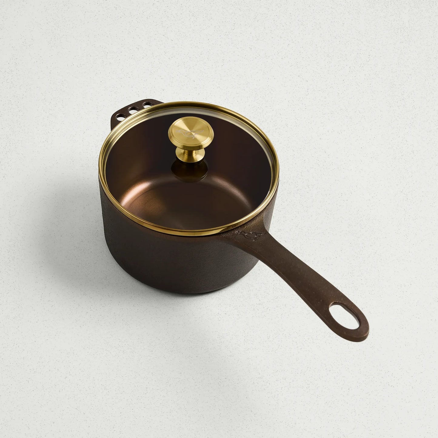 Smithey 1 Qt. Cast Iron Saucepan with Glass Lid