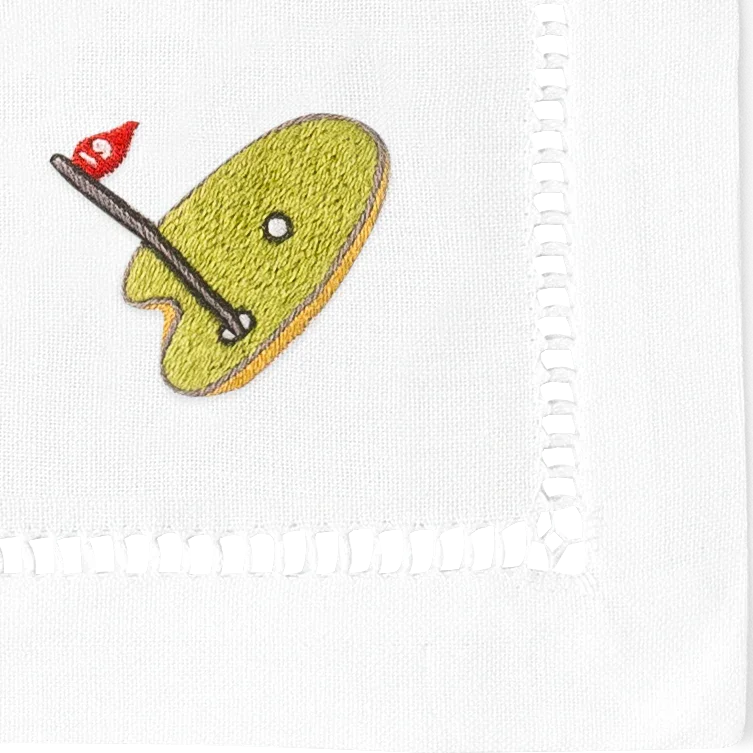Golf Cocktail Napkins | Mixed Set of 4