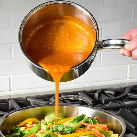 Hestan ProBond Forged Professional Clad Stainless-Steel Covered Saucepan