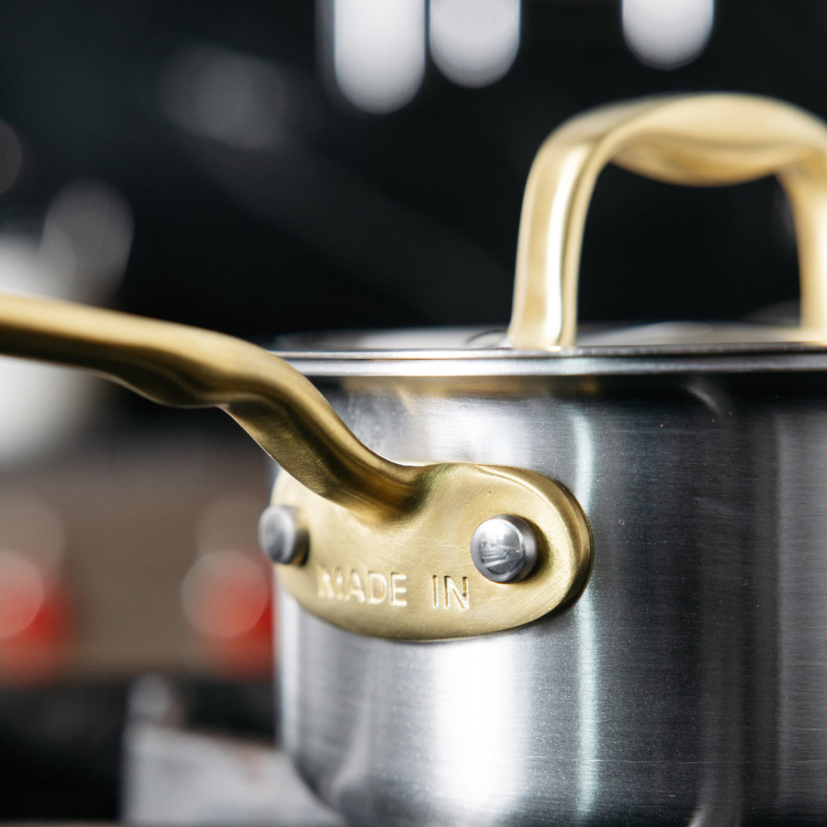 Made In Butter Warmer with Brass Handle