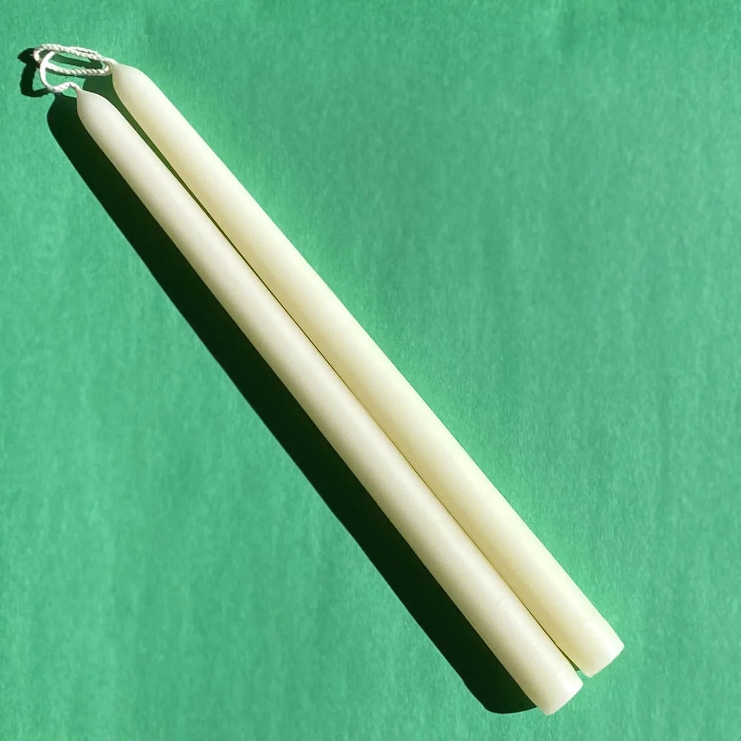 Mole Hollow 12" Hand Dipped Pure Beeswax Taper Candles - Ivory Beeswax - Marcel’s Culinary Experience