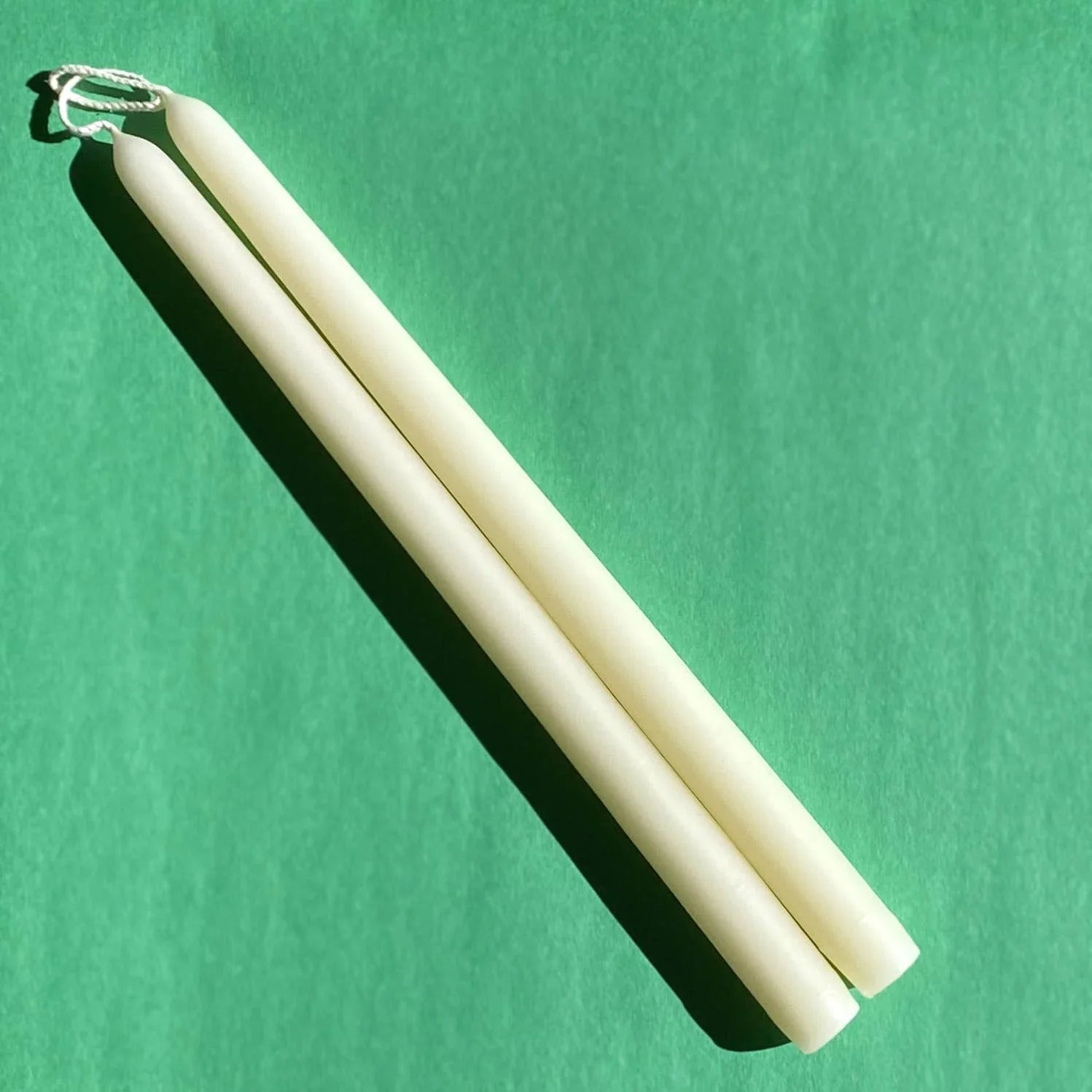 Mole Hollow 12" Hand Dipped Pure Beeswax Taper Candles - Ivory Beeswax - Marcel’s Culinary Experience