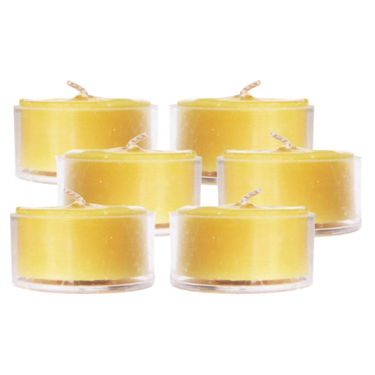 Pure Beeswax Tea Lights, Set of 6