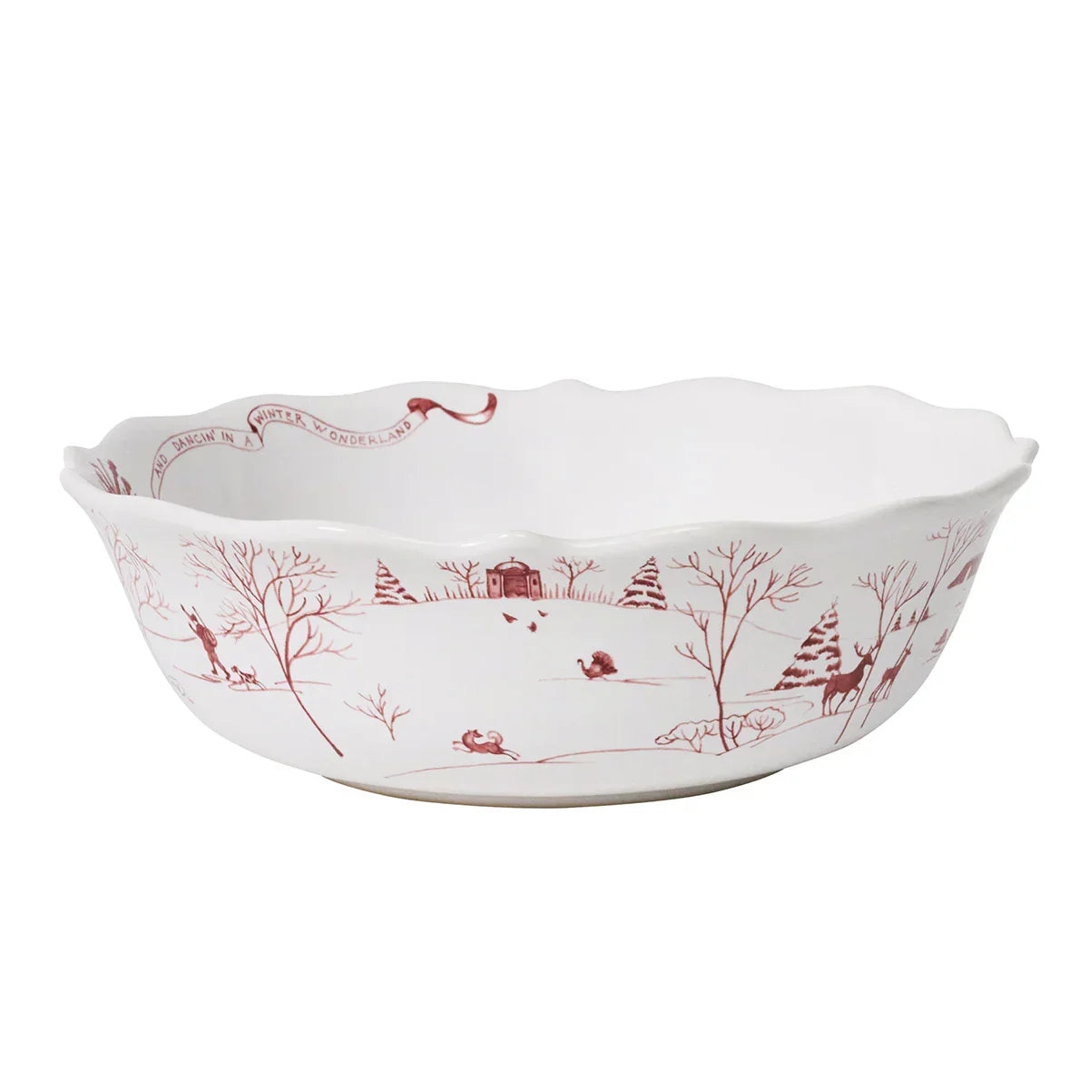 Juliska Country Estate Winter Frolic 11" Serving Bowl - Ruby