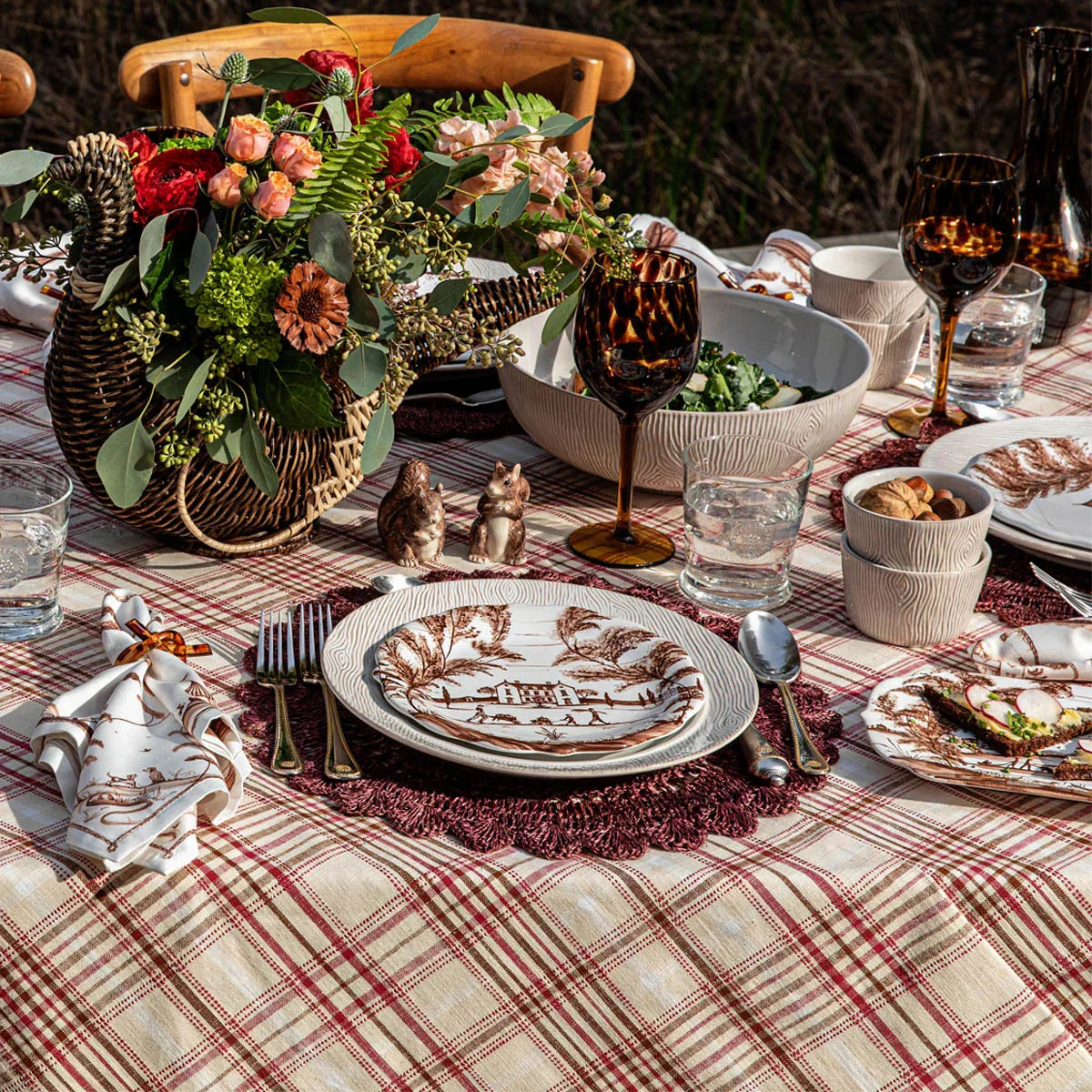 Juliska Harvest Tartan 60" x 120" Tablecloth