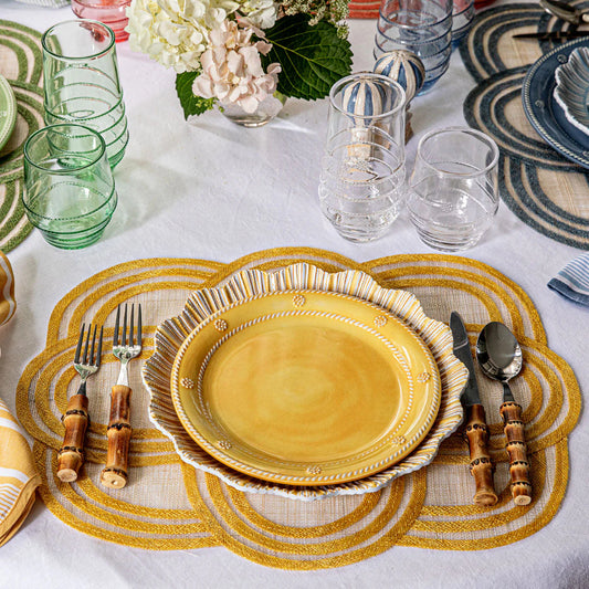 Juliska Berry & Thread Melamine Dessert/Salad Plates - Sunshine Set of 4